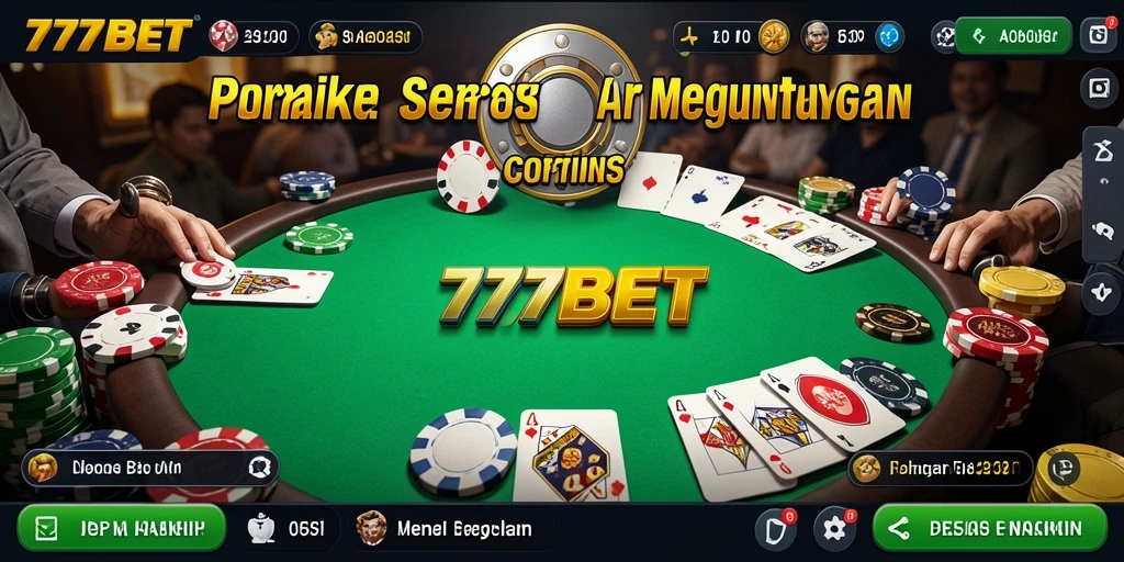 Screenshot gameplay Poker menampilkan strategi dan keseruan dalam 777BET.