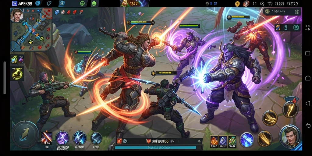 Gameplay MOBA yang intens dan strategis di APEK88.