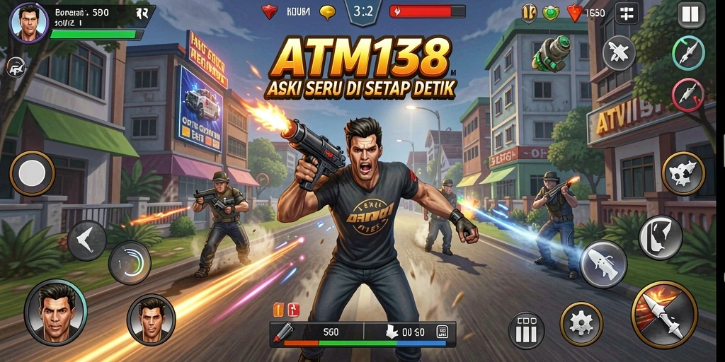 Screenshot utama ATM138 menampilkan aksi mendebarkan di gameplay.