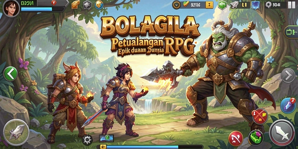 Tampilan gameplay BOLAGILA yang penuh aksi dan strategi.