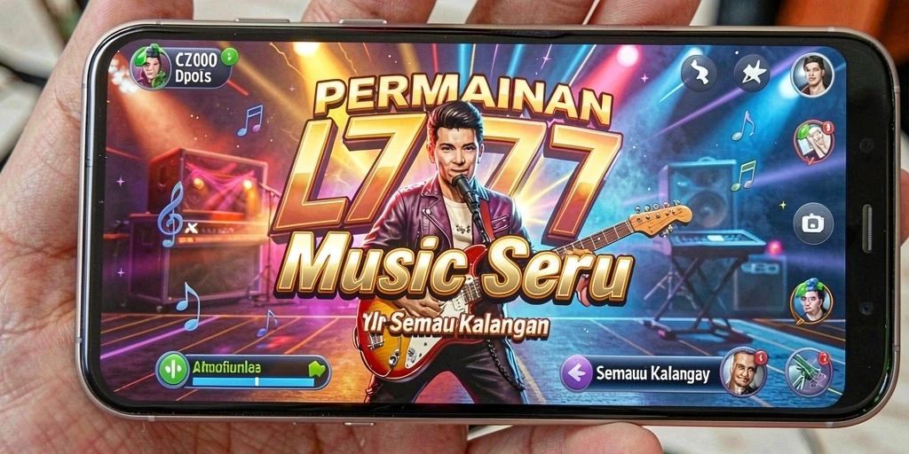 Tampilan gameplay L777 dengan berbagai pilihan lagu musik.