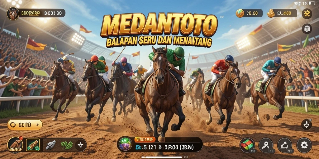 Gambaran gameplay balapan seru di MEDANTOTO.