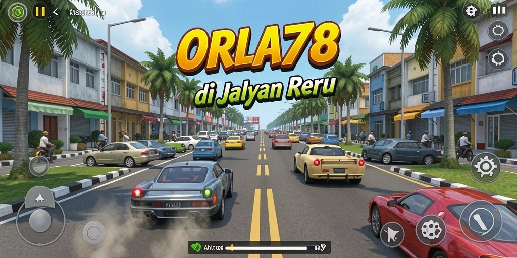 Tampilan gameplay seru dalam balapan mobil di ORA78.