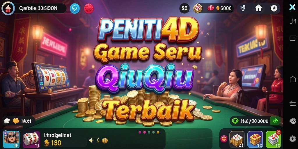 Screenshot gameplay PENITI4D menampilkan suasana bermain QiuQiu yang intens.