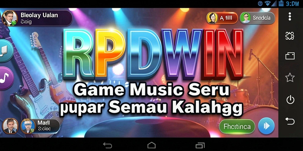 Screenshot gameplay RPIDWIN memperlihatkan pengalaman bermain musik yang seru.