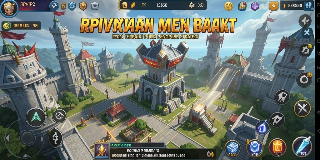 Tampilan gameplay RPVIP2 yang mendebarkan dalam pertahanan menara.