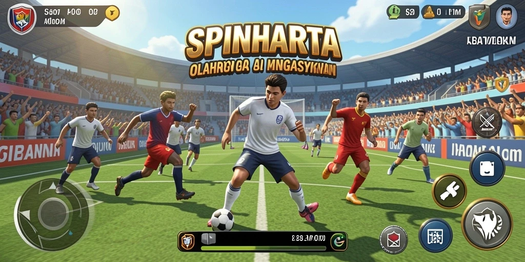 Tampilan gameplay SPINHARTA yang dinamis dan mengasyikkan.