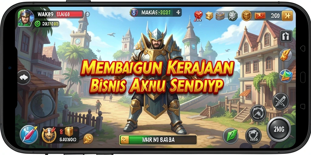 Screenshot gameplay WAK89 yang menunjukkan manajemen bisnis yang seru.