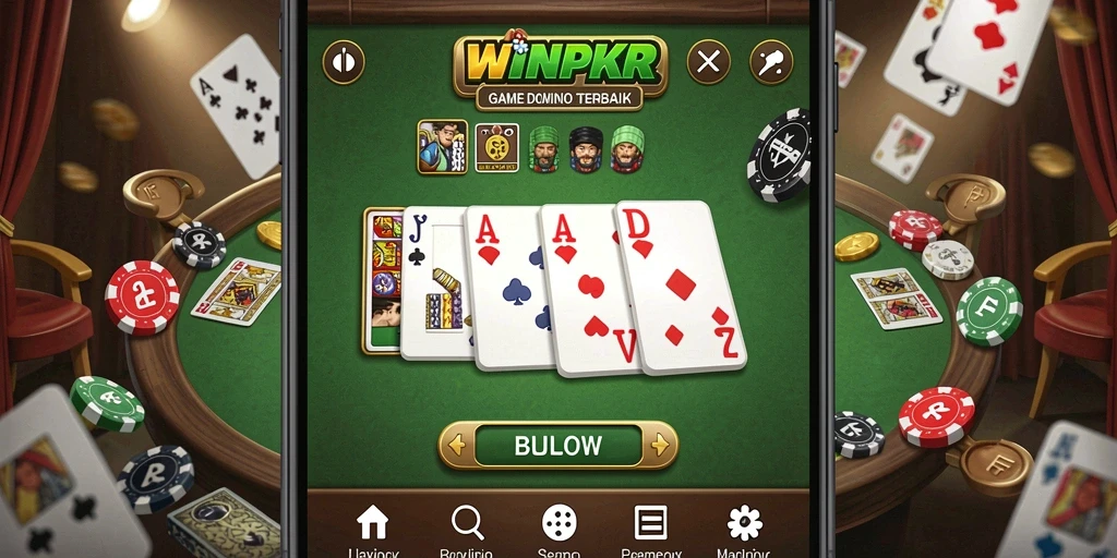 Tampilan menarik dari gameplay Domino di WINPKR.