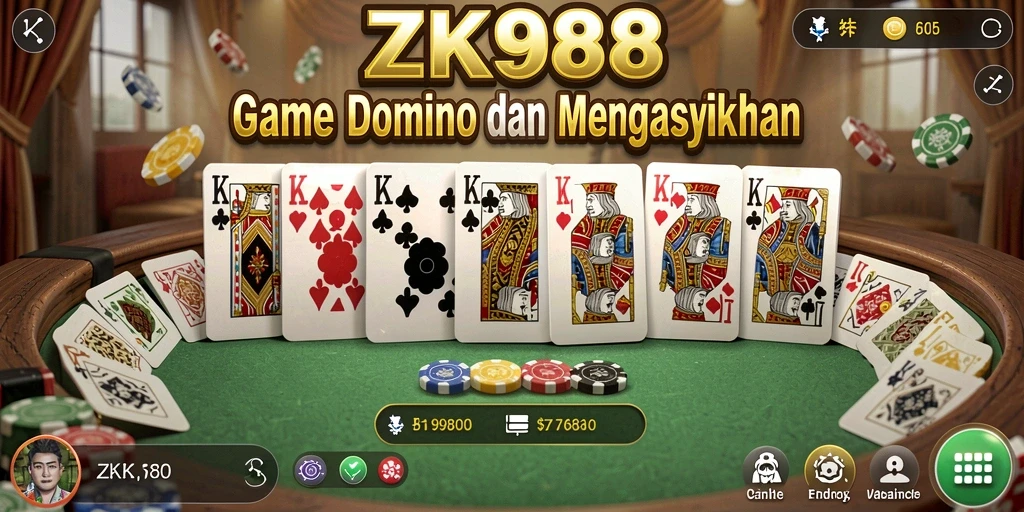 Tampilan gameplay Domino yang menarik dan interaktif.